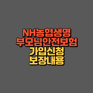 NH농협생명 효밍아웃부모님안전보험