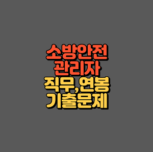 소방안전관리자